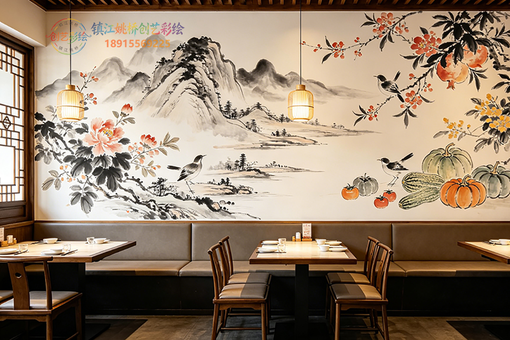 饭店彩绘