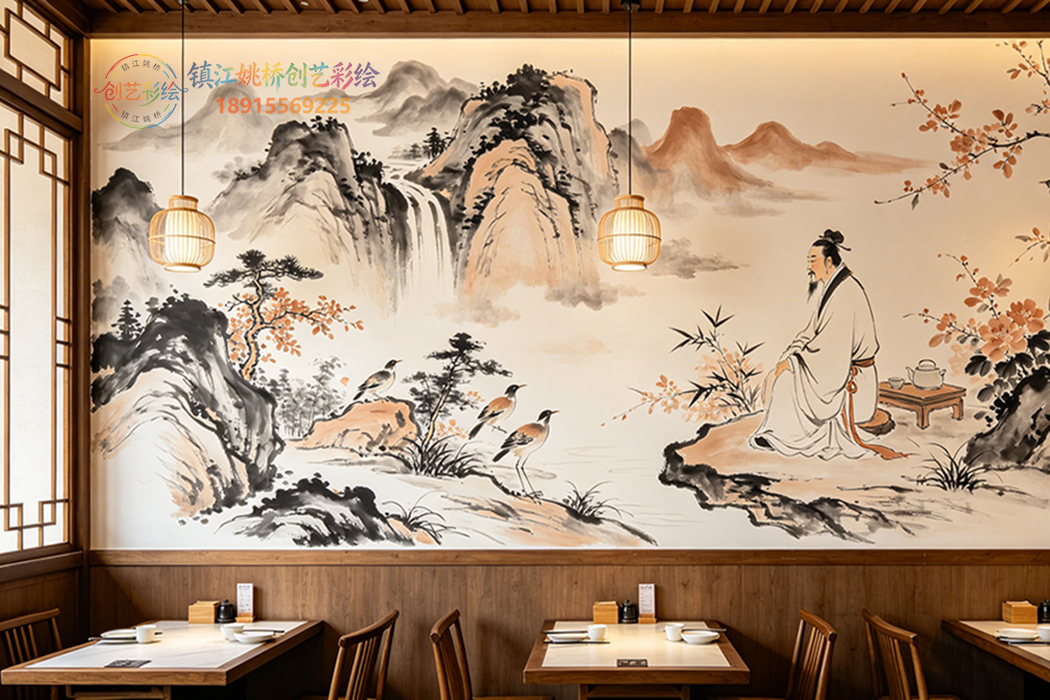 饭店彩绘