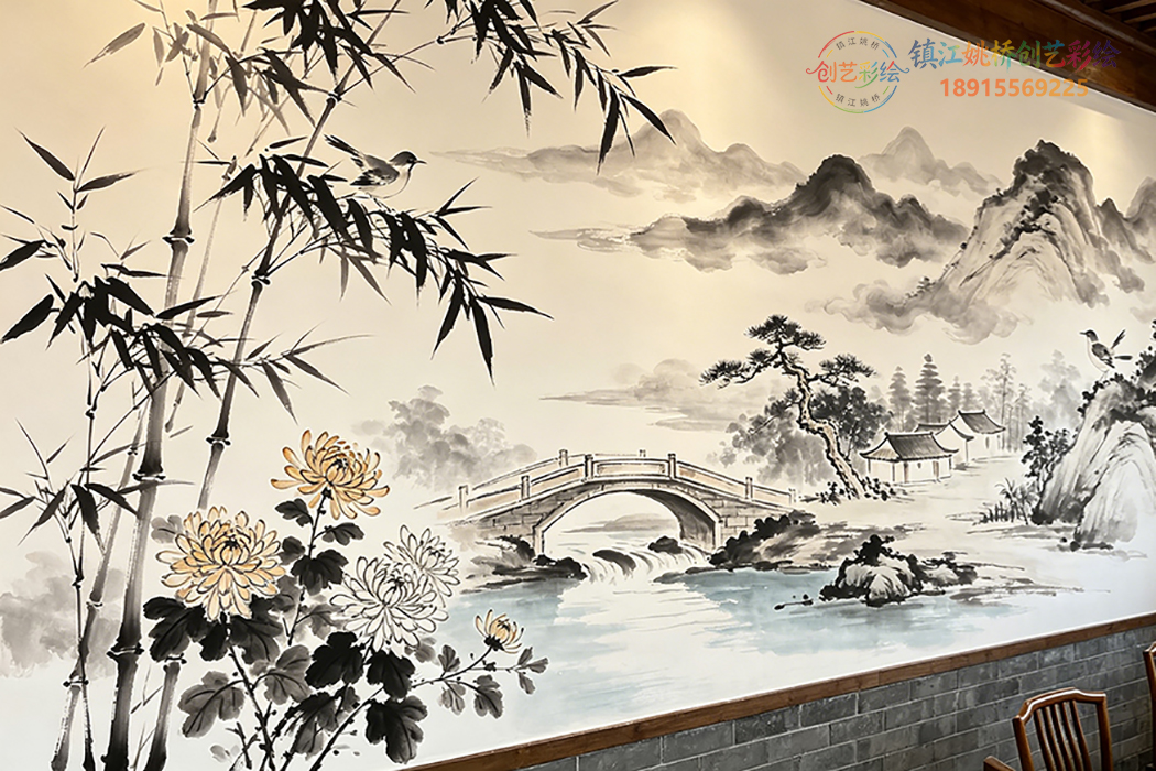 饭店彩绘