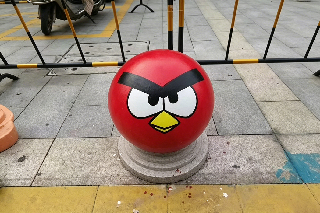 石墩彩绘