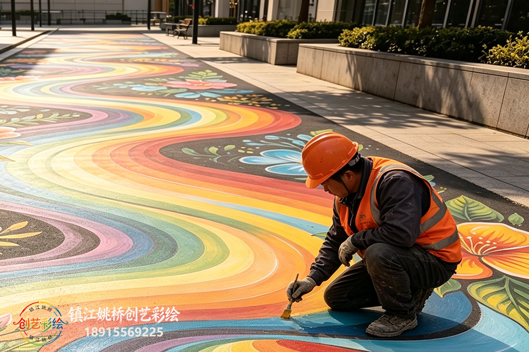 镇江3D路面彩绘
