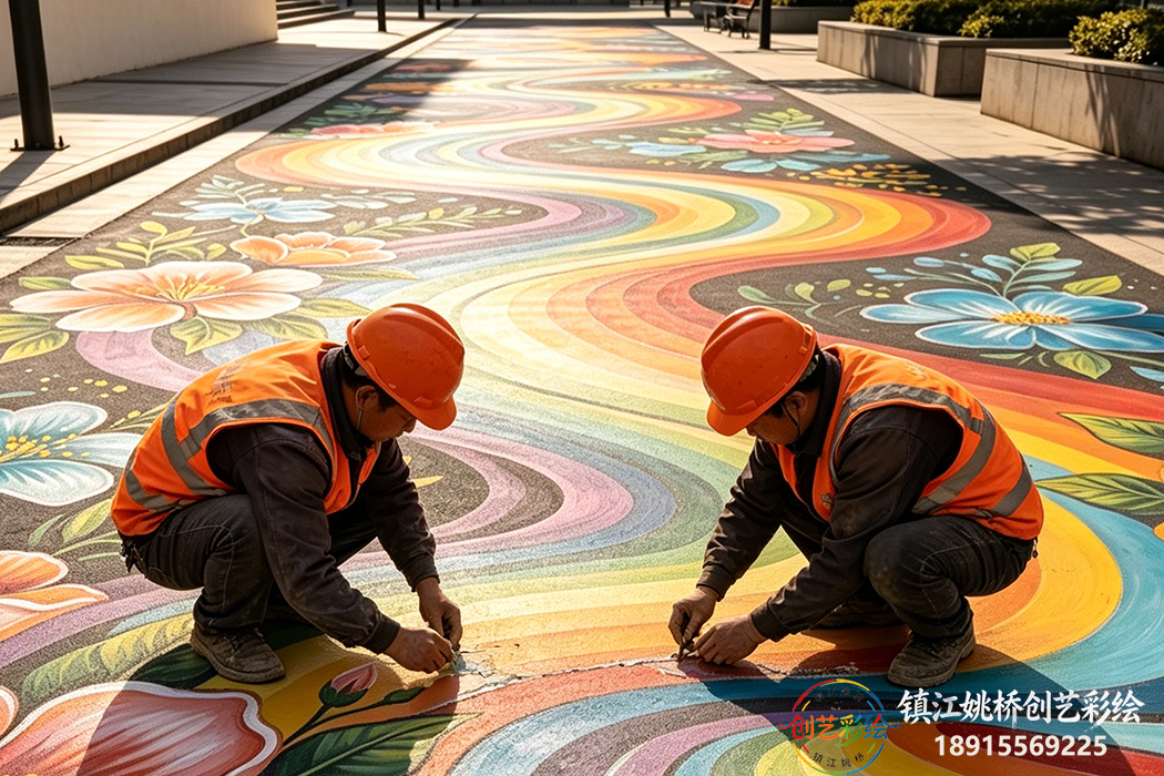 镇江3D路面彩绘