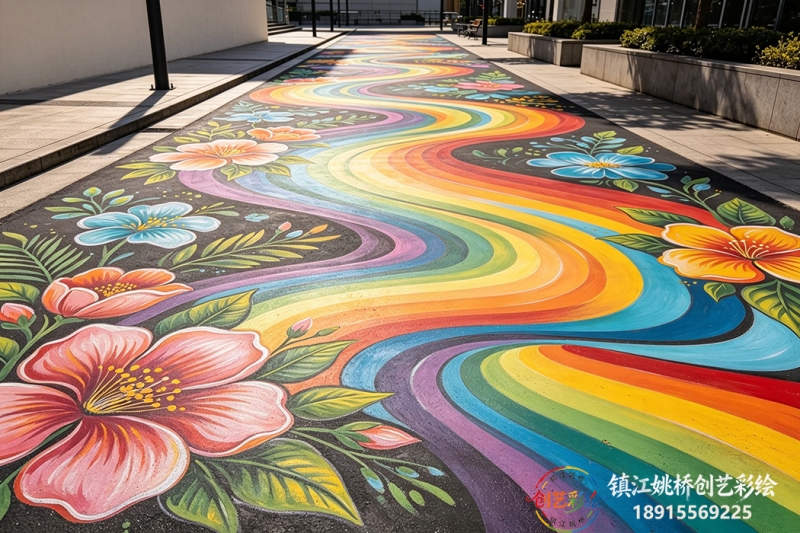 镇江3D路面彩绘
