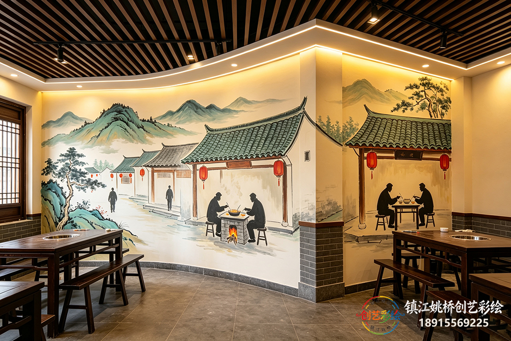镇江饭店彩绘